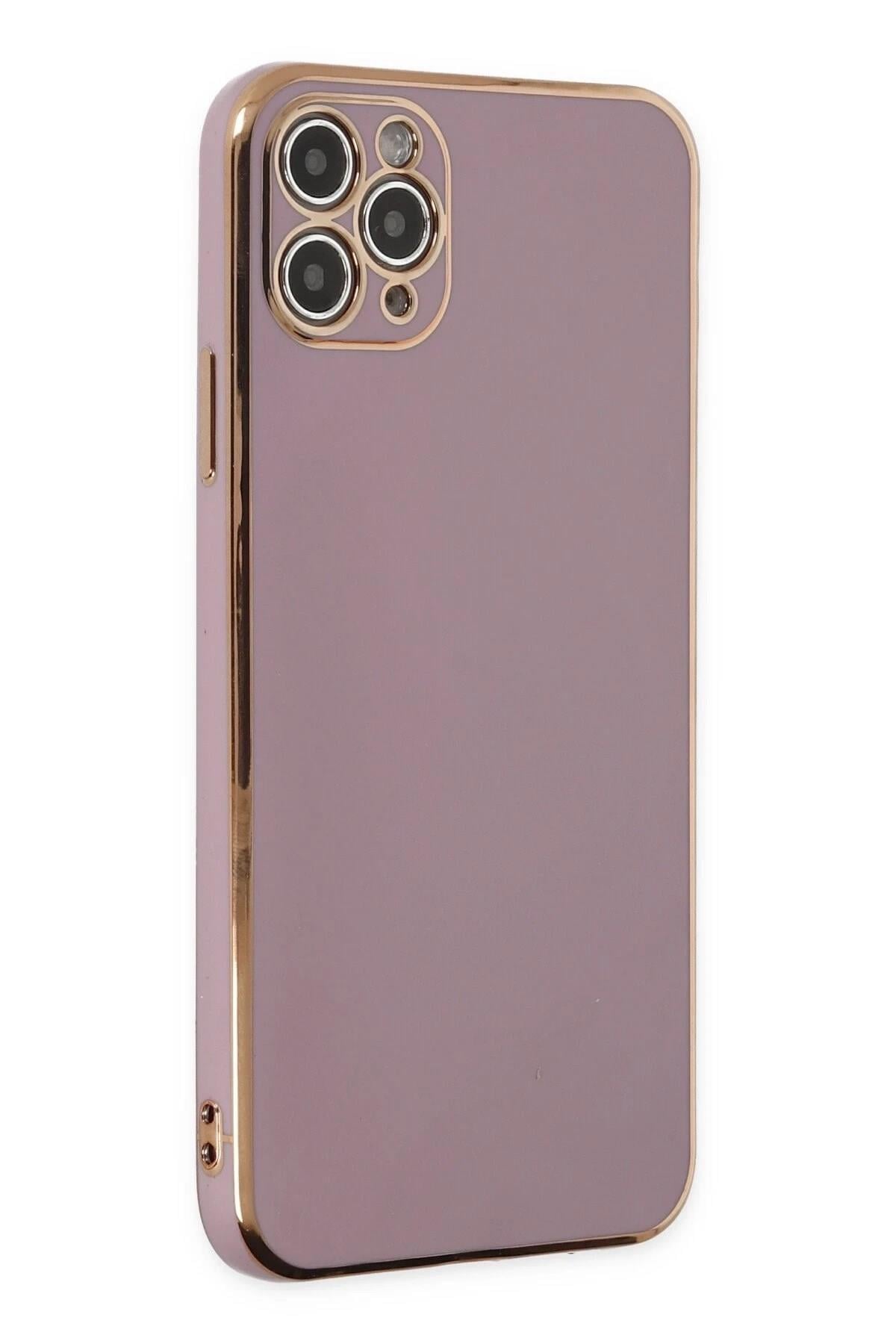 Mey İthalat®  iPhone 11 Pro Max Kılıf Volet Silikon - Mor