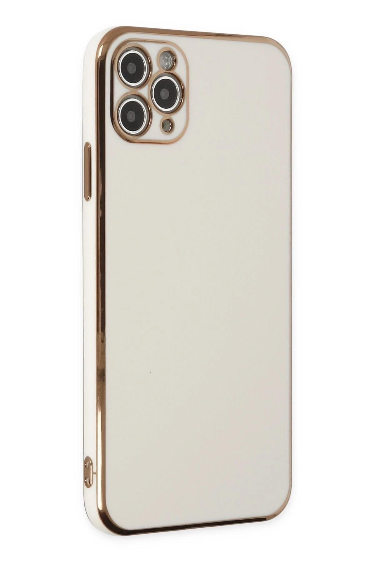 Mey İthalat®  iPhone 11 Pro Max Kılıf Volet Silikon - Beyaz