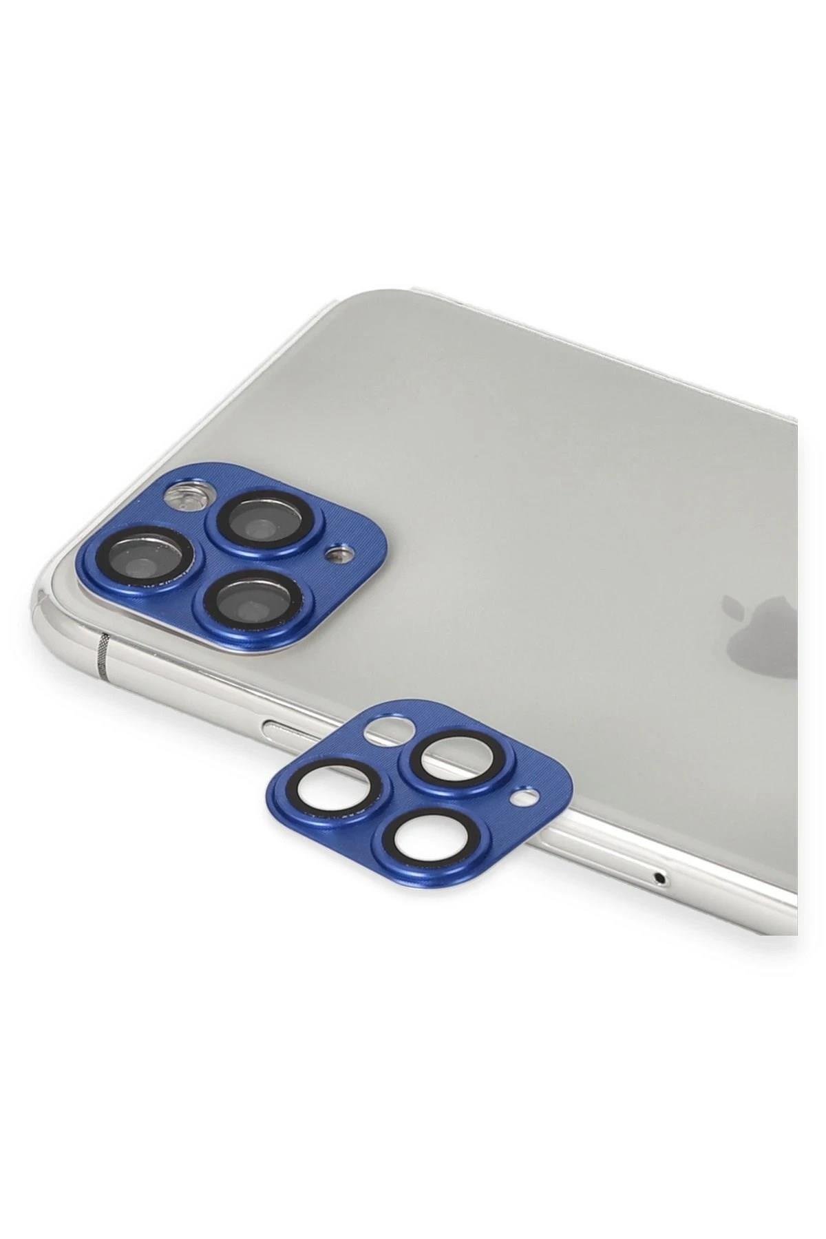 Mey İthalat®  iPhone 11 Pro Max Pers Alüminyum Kamera Lens - Lacivert