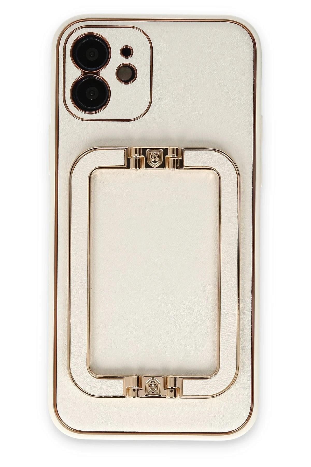 Mey İthalat®  iPhone 12 Kılıf Coco Elit Kapak - Beyaz