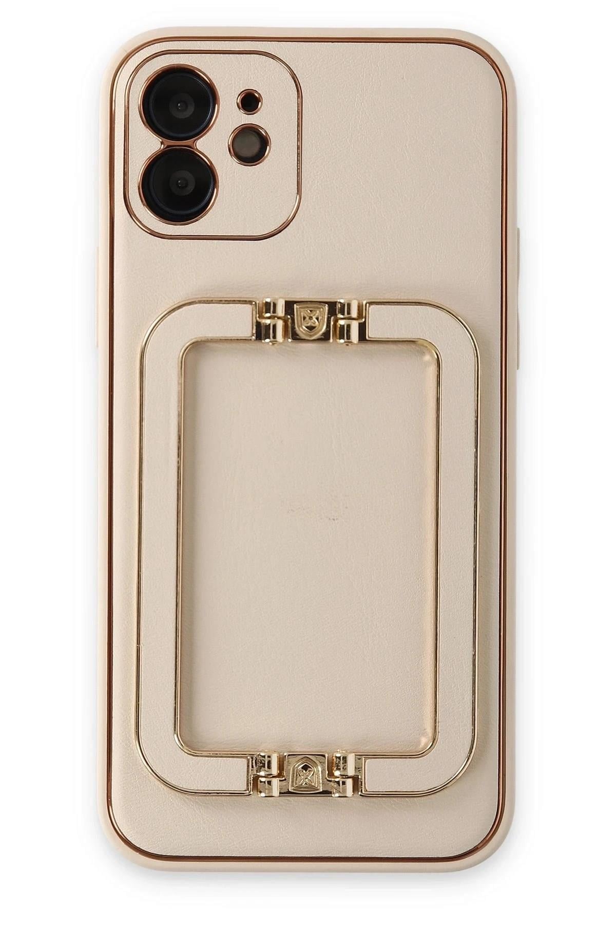 Mey İthalat®  iPhone 12 Kılıf Coco Elit Kapak - Gold
