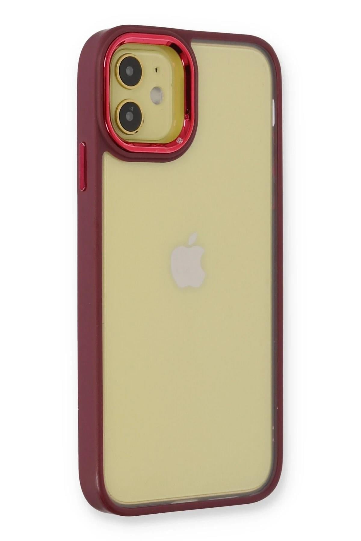 Mey İthalat®  iPhone 12 Kılıf Dora Kapak - Kırmızı
