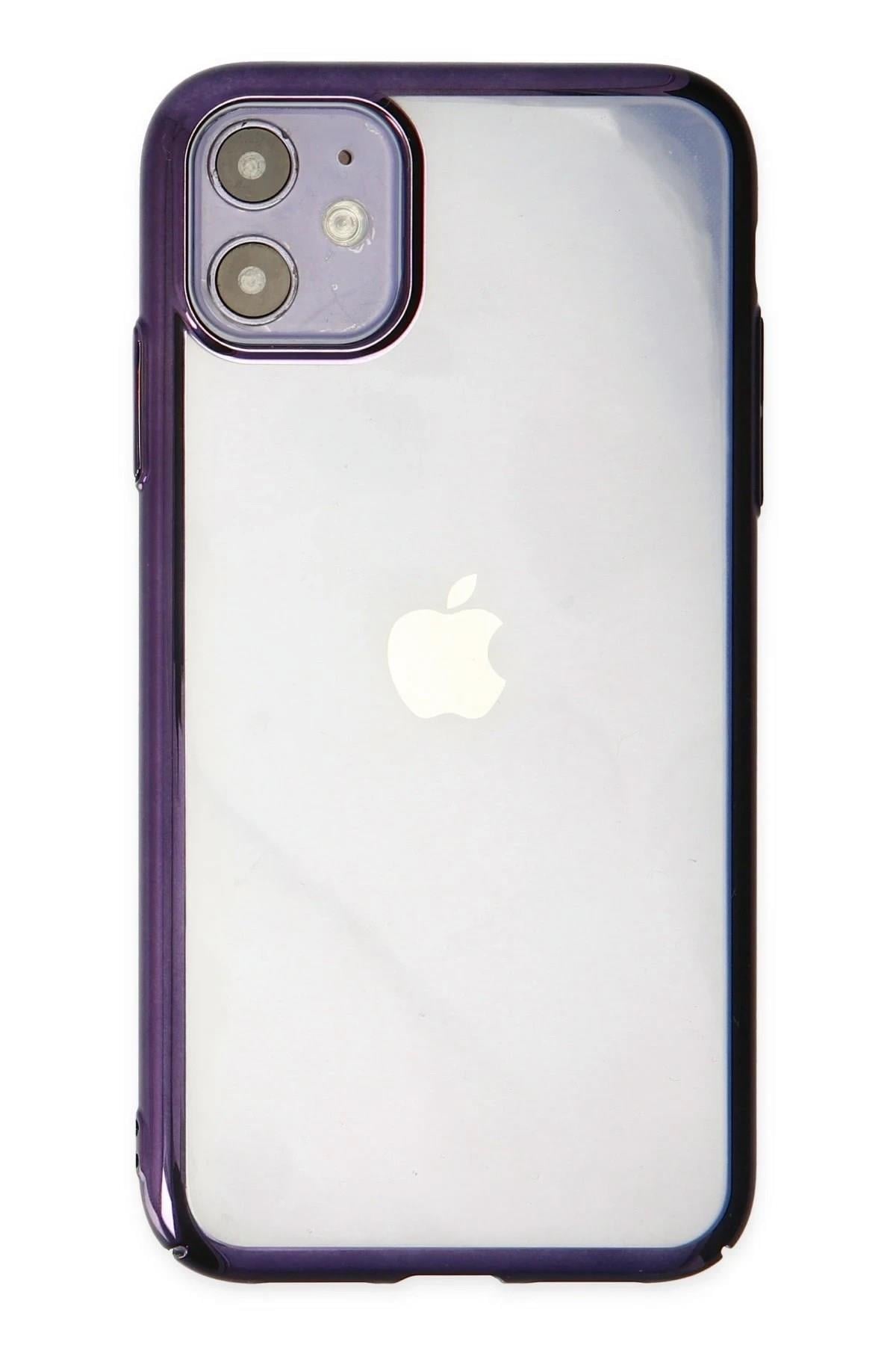Mey İthalat®  iPhone 12 Kılıf Element Silikon - Mor