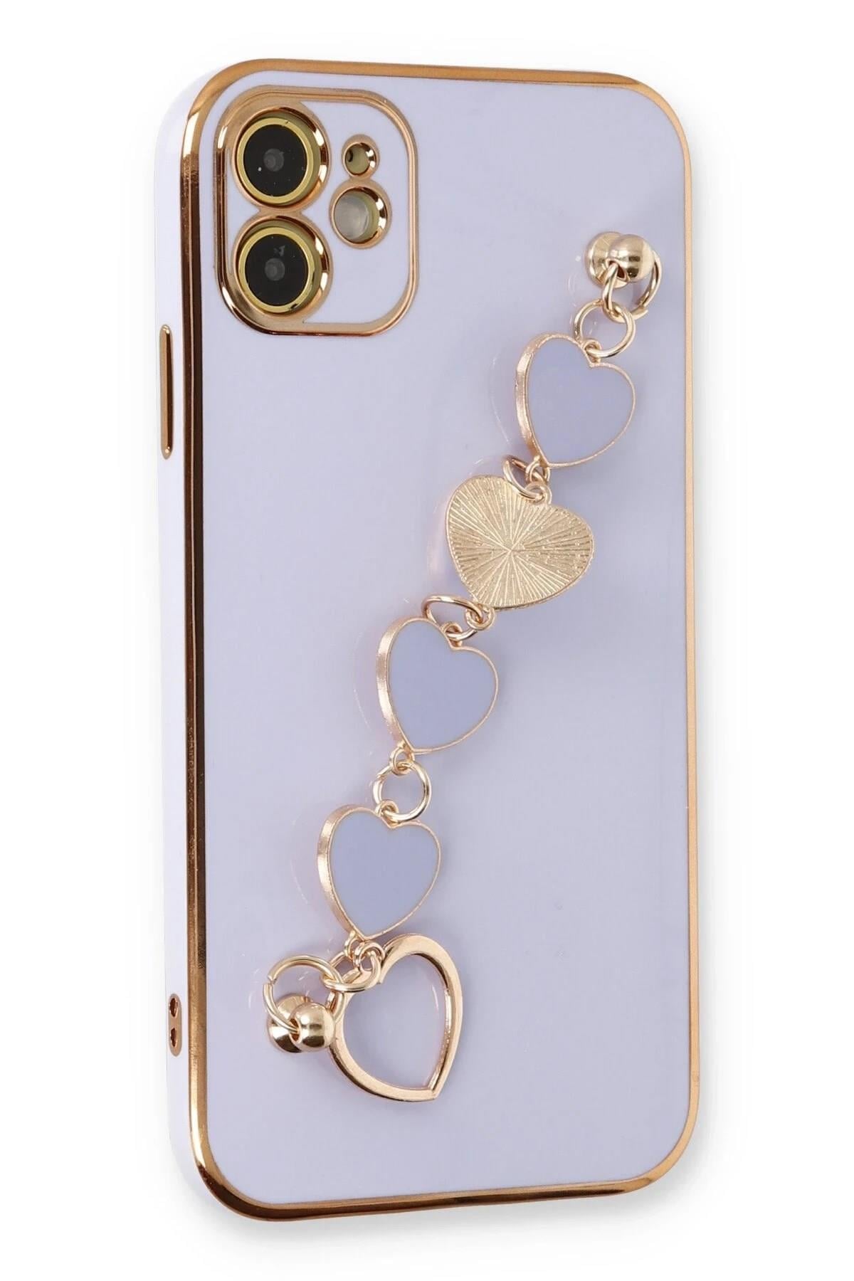 Mey İthalat®  iPhone 12 Kılıf Esila Silikon - Lila