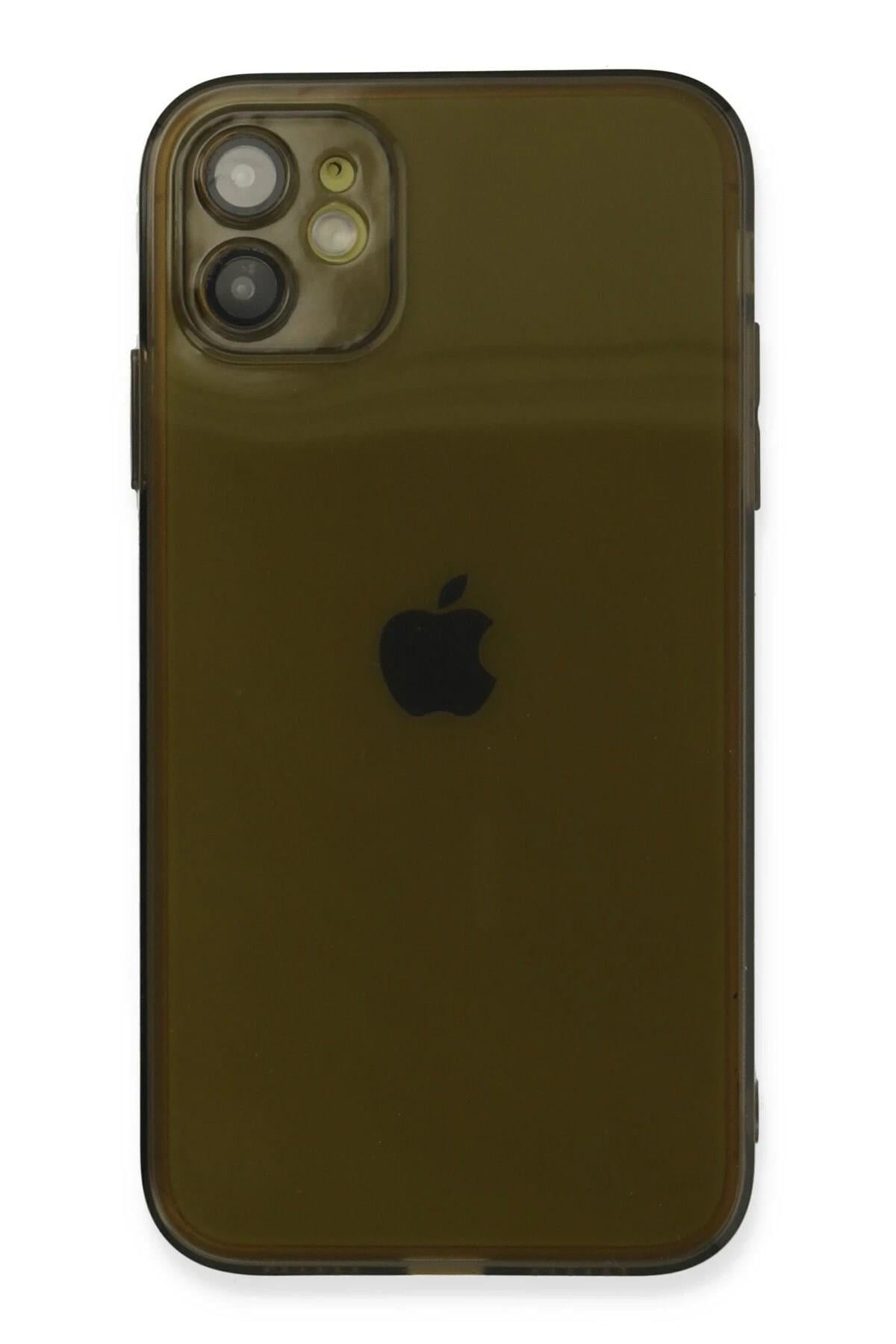Mey İthalat®  iPhone 12 Kılıf Fly Lens Silikon - Siyah