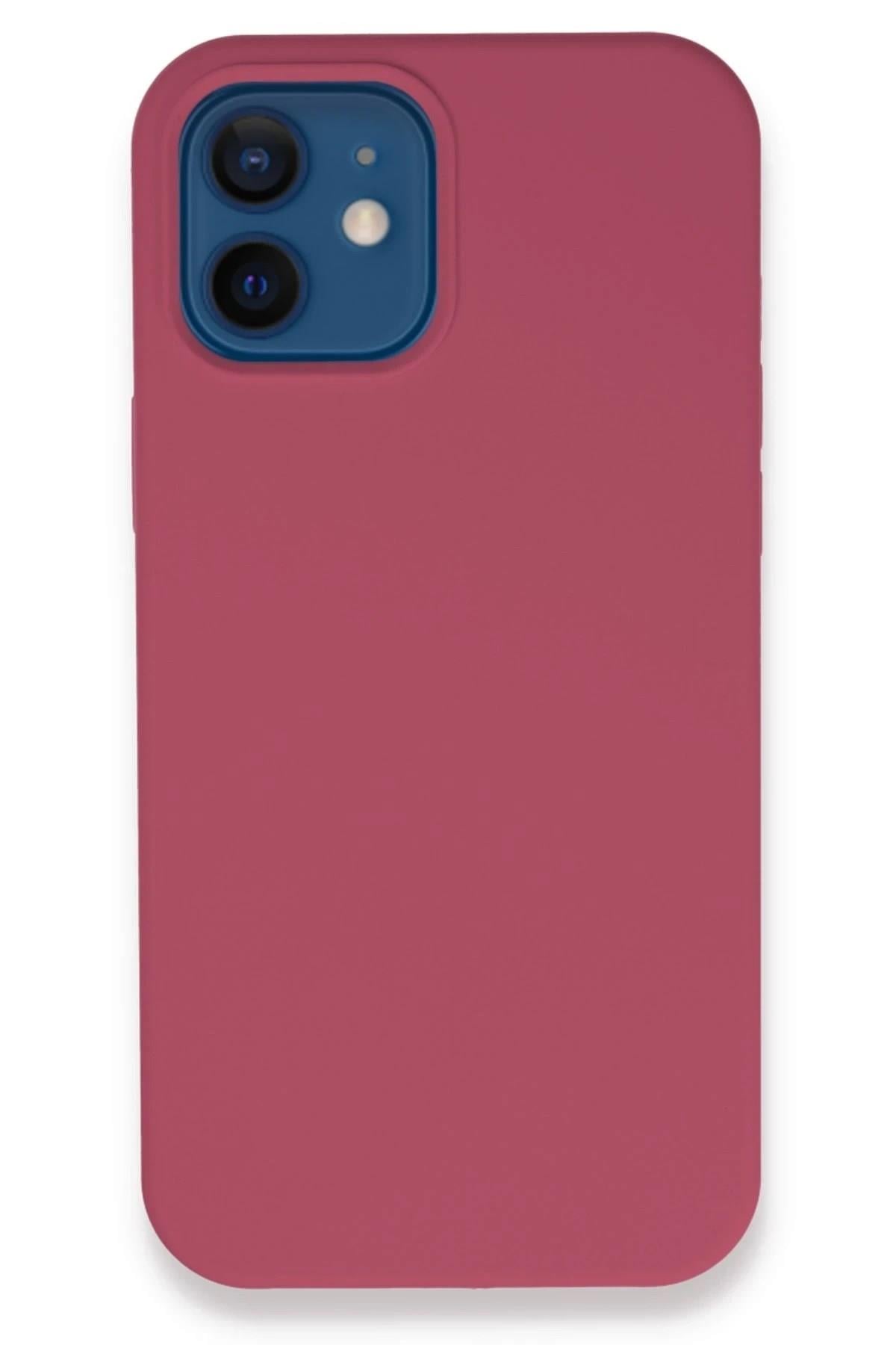 Mey İthalat®  iPhone 12 Kılıf Lansman Legant Silikon - Fuşya