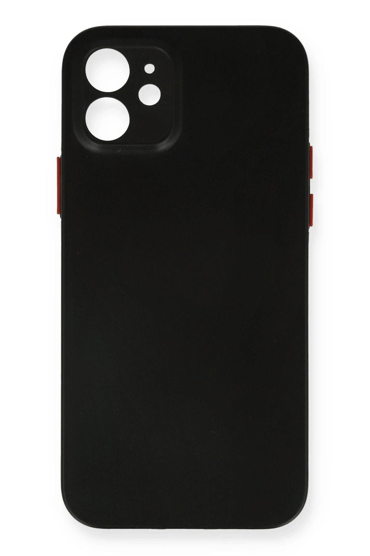 Mey İthalat®  iPhone 12 Kılıf PP Ultra İnce Kapak - Siyah