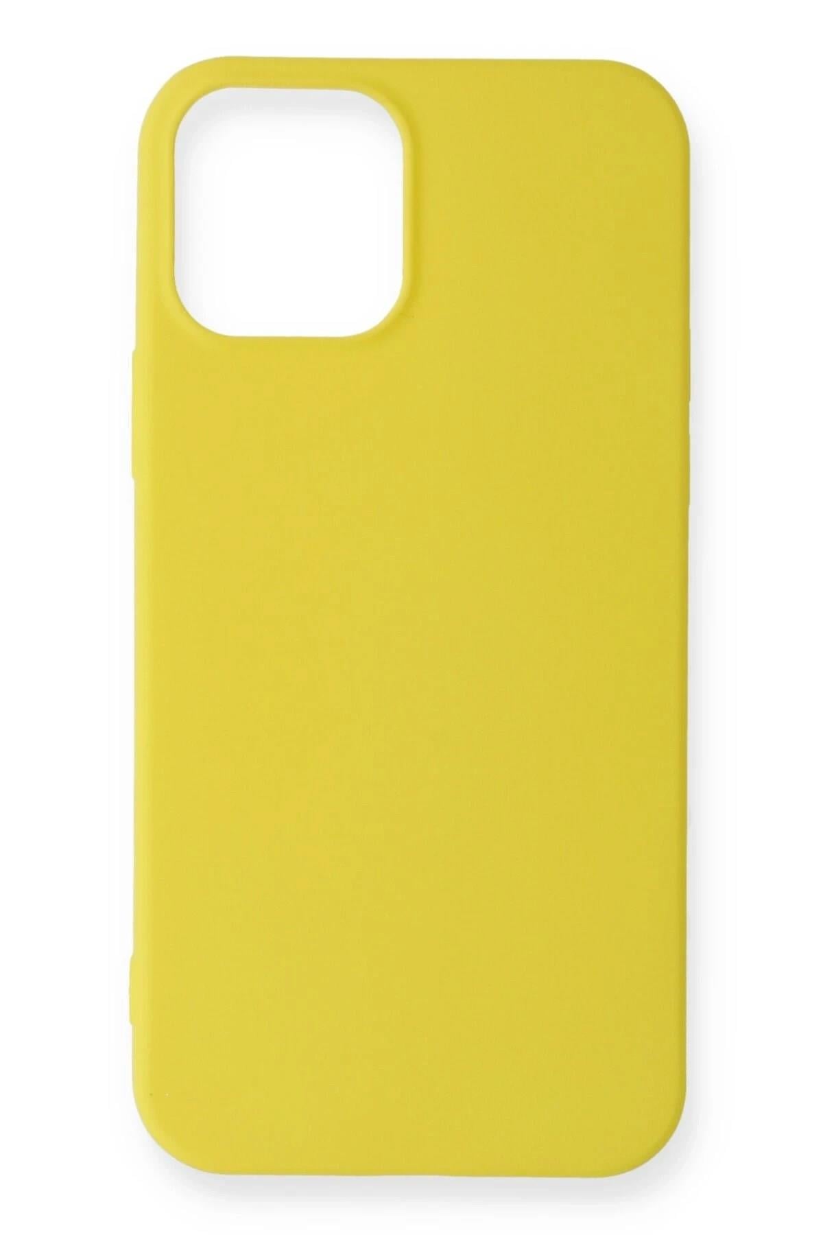 Mey İthalat®  iPhone 12 Mini Kılıf First Silikon - Sarı
