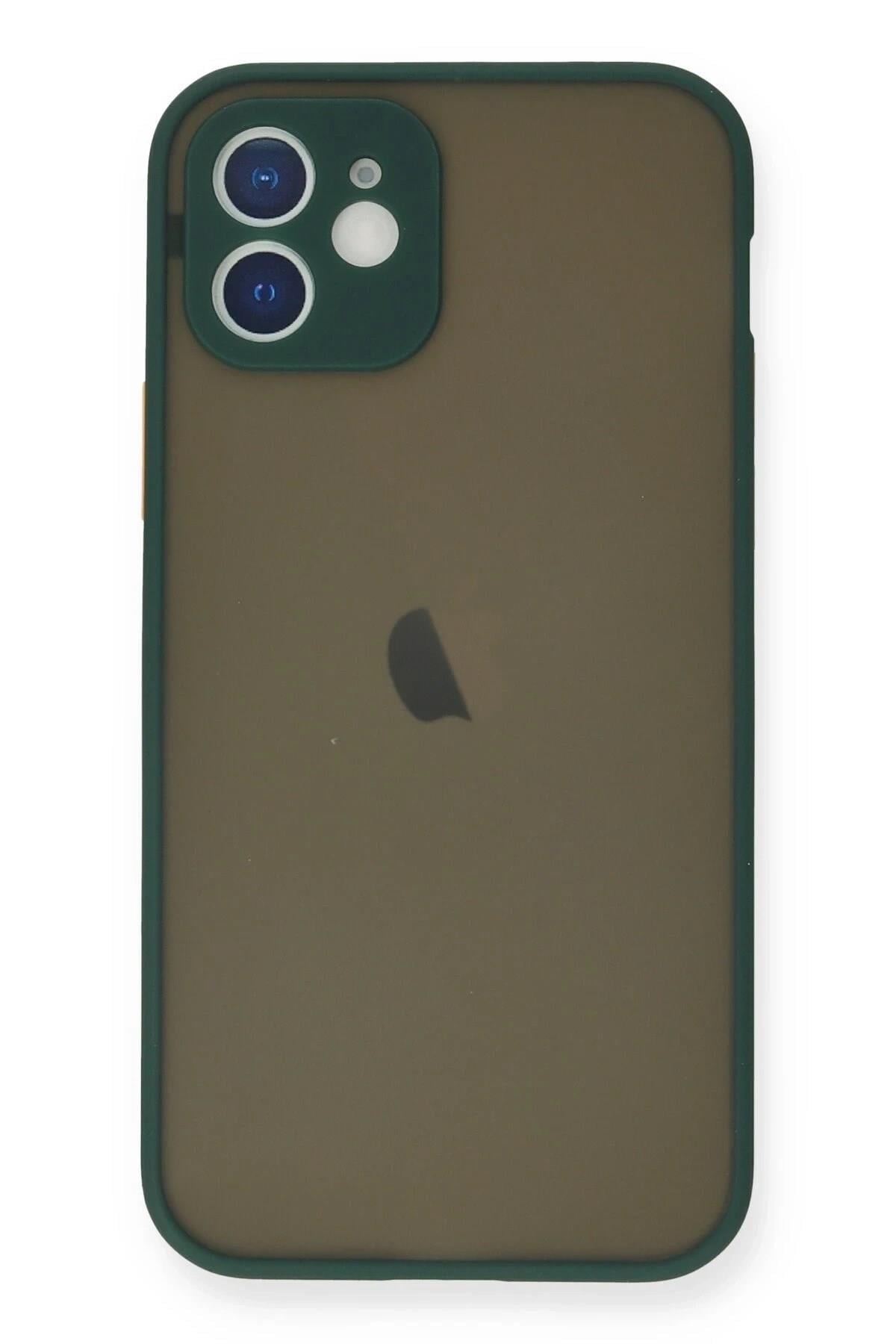 Mey İthalat®  iPhone 12 Mini Kılıf Montreal Silikon Kapak - Yeşil