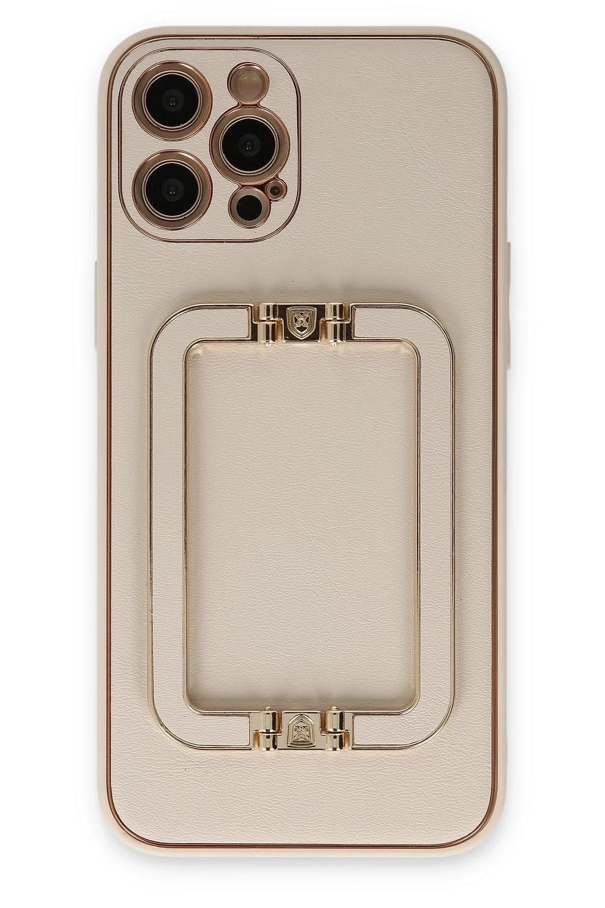 Mey İthalat®  iPhone 12 Pro Kılıf Coco Elit Kapak - Gold