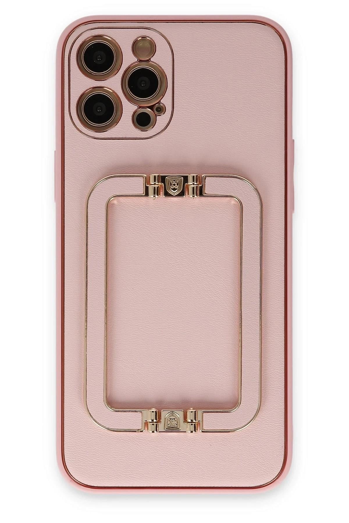 Mey İthalat®  iPhone 12 Pro Kılıf Coco Elit Kapak - Pembe