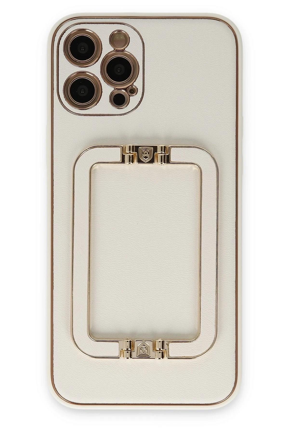 Mey İthalat®  iPhone 12 Pro Kılıf Coco Elit Kapak - Beyaz