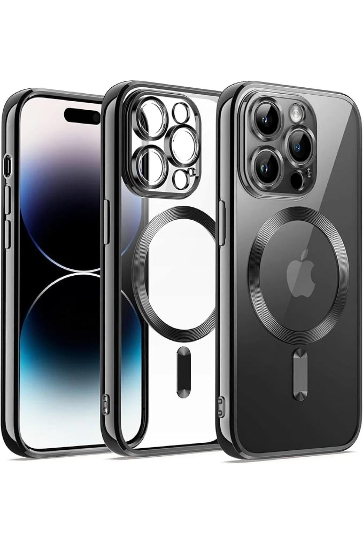 Mey İthalat®  iPhone 12 Pro Kılıf Kross Magneticsafe Kapak - Siyah