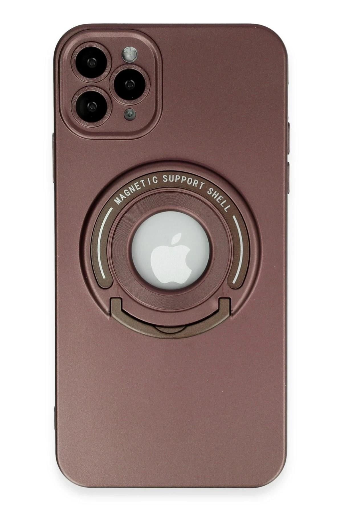 Mey İthalat®  iPhone 12 Pro Kılıf Lukka Magneticsafe Kapak - Kahverengi