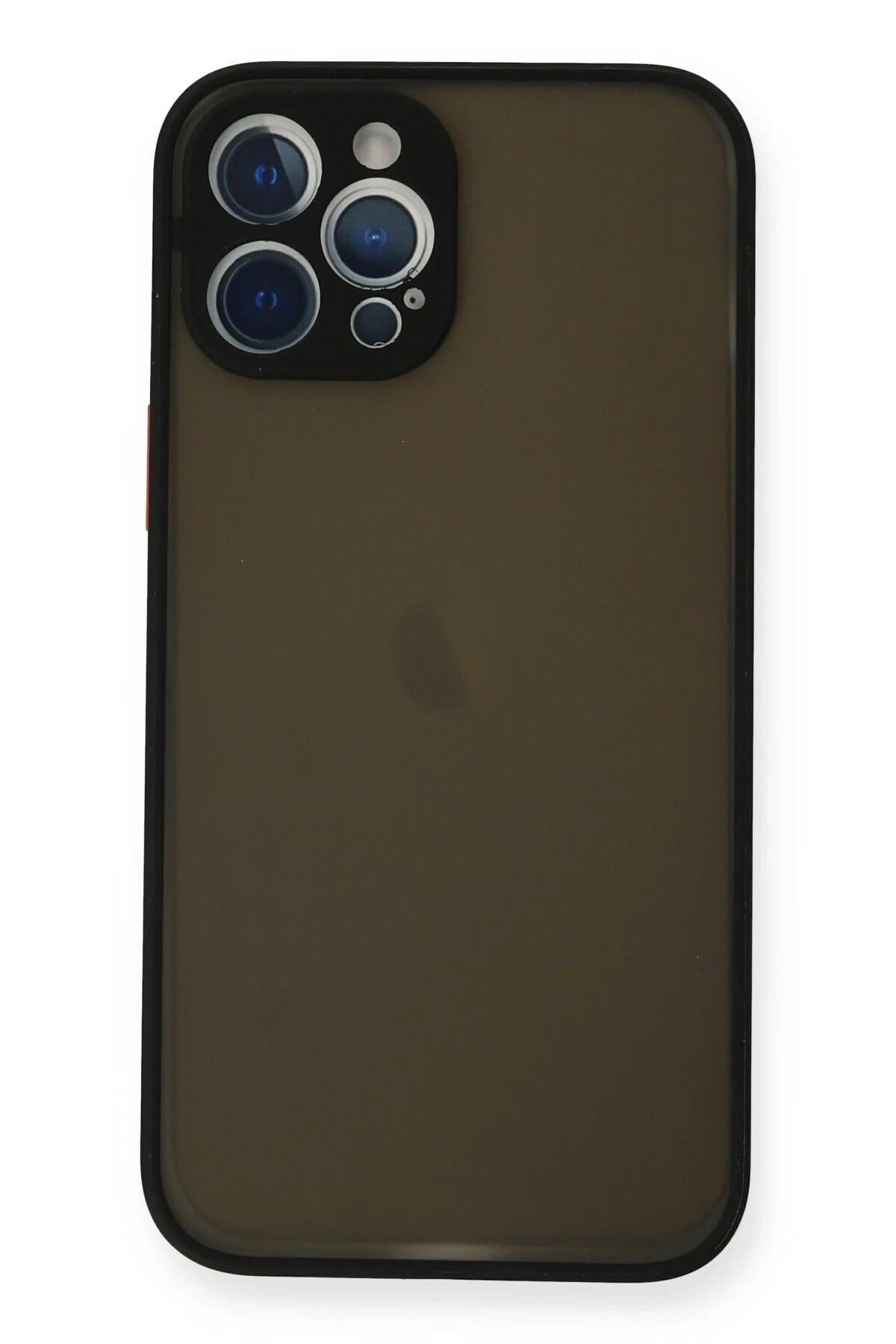 Mey İthalat®  iPhone 12 Pro Kılıf Montreal Silikon Kapak - Siyah