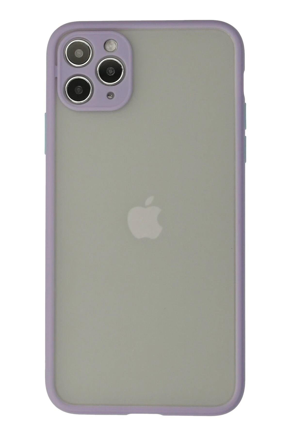 Mey İthalat®  iPhone 12 Pro Kılıf Montreal Silikon Kapak - Mor