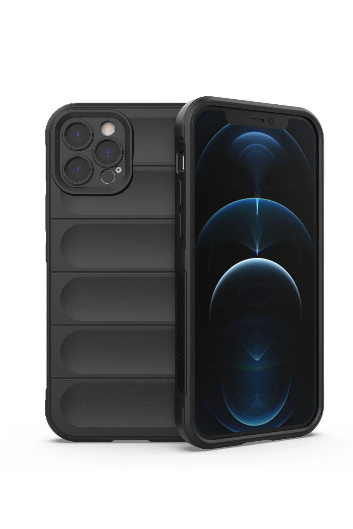 Mey İthalat®  iPhone 12 Pro Kılıf Optimum Silikon - Siyah