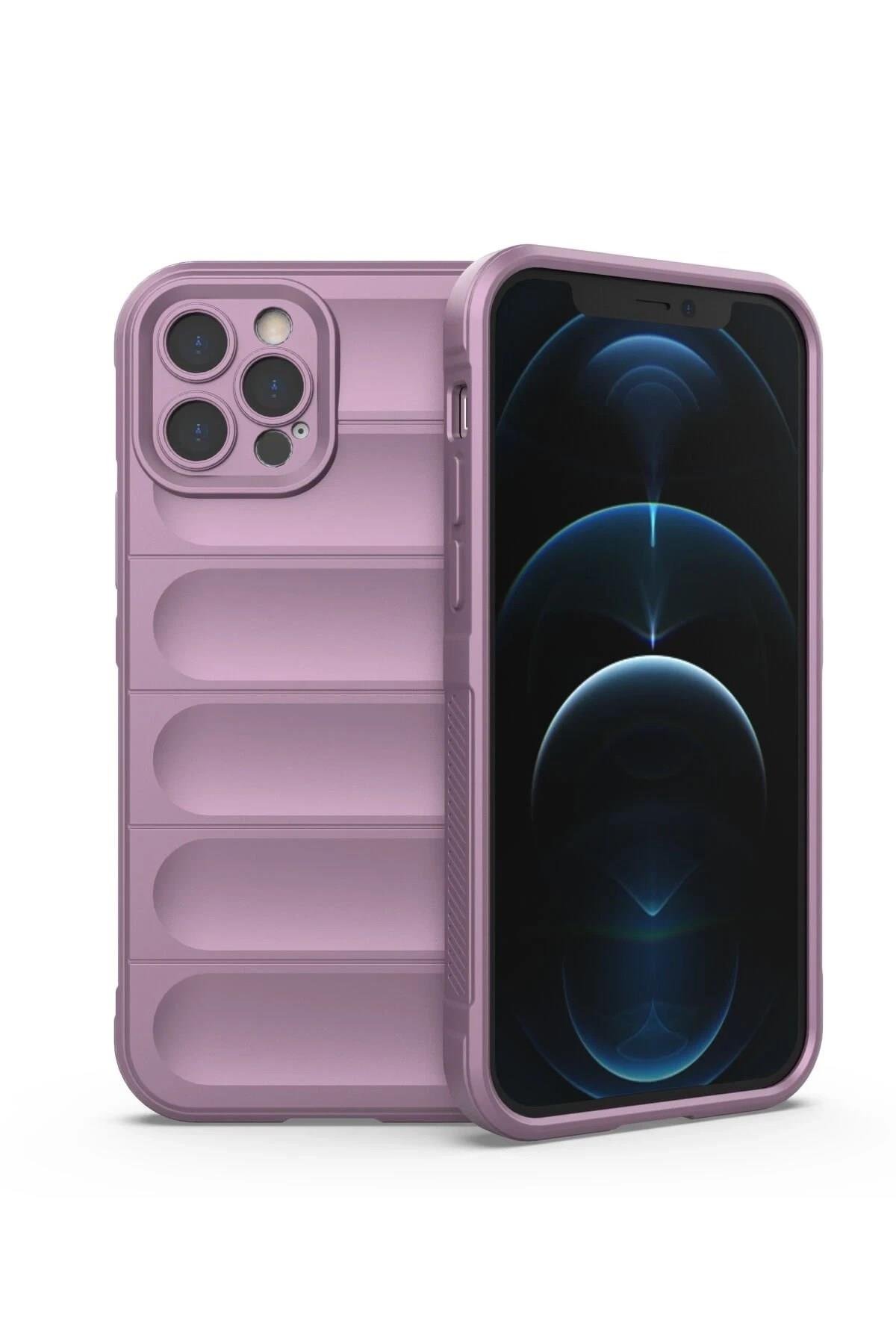 Mey İthalat®  iPhone 12 Pro Kılıf Optimum Silikon - Mor