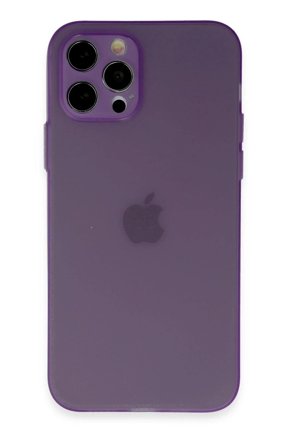 Mey İthalat®  iPhone 12 Pro Kılıf Puma Silikon - Koyu Mor