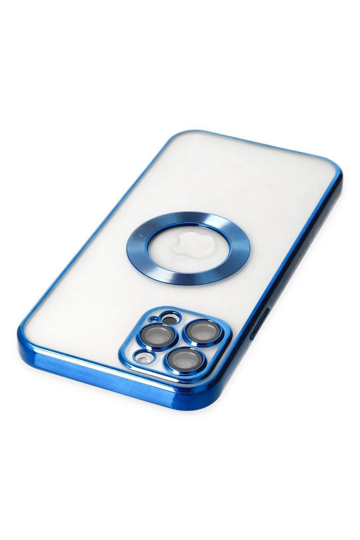 Mey İthalat®  iPhone 12 Pro Kılıf Slot Silikon - Mavi