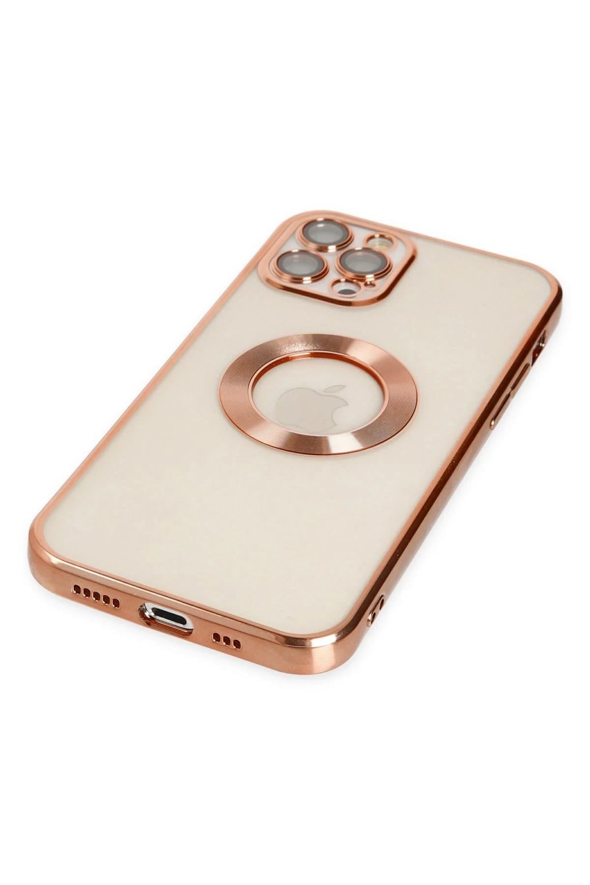 Mey İthalat®  iPhone 12 Pro Kılıf Slot Silikon - Rose Gold