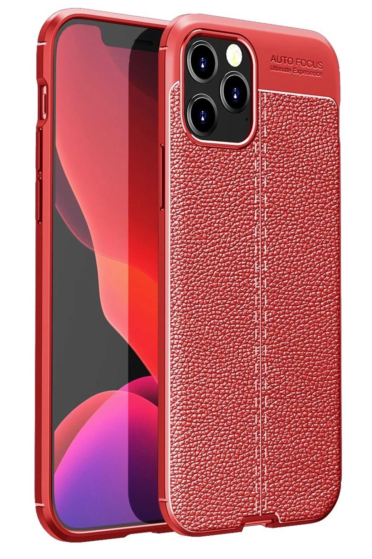 Mey İthalat®  iPhone 12 Pro Max Kılıf Auto Focus Kapak - Kırmızı