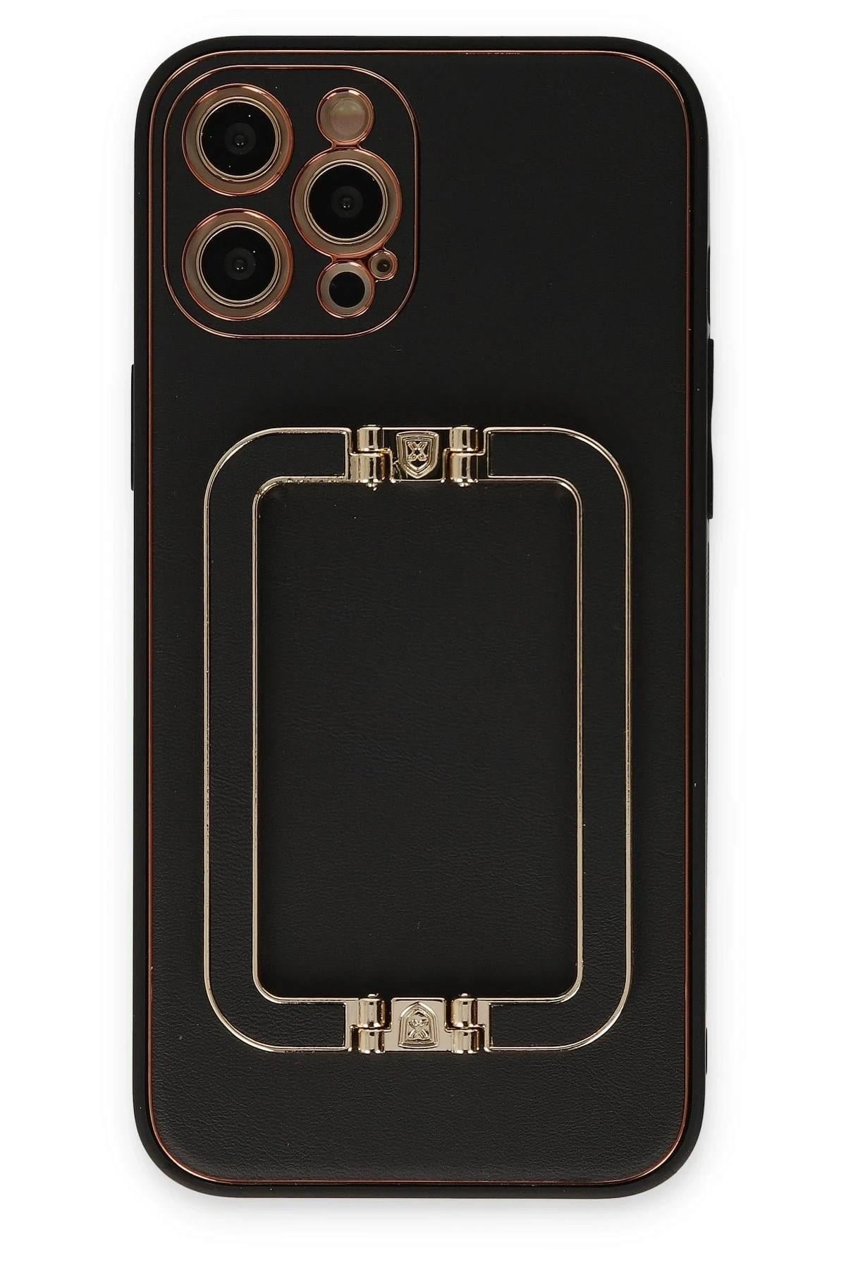 Mey İthalat®  iPhone 12 Pro Max Kılıf Coco Elit Kapak - Siyah