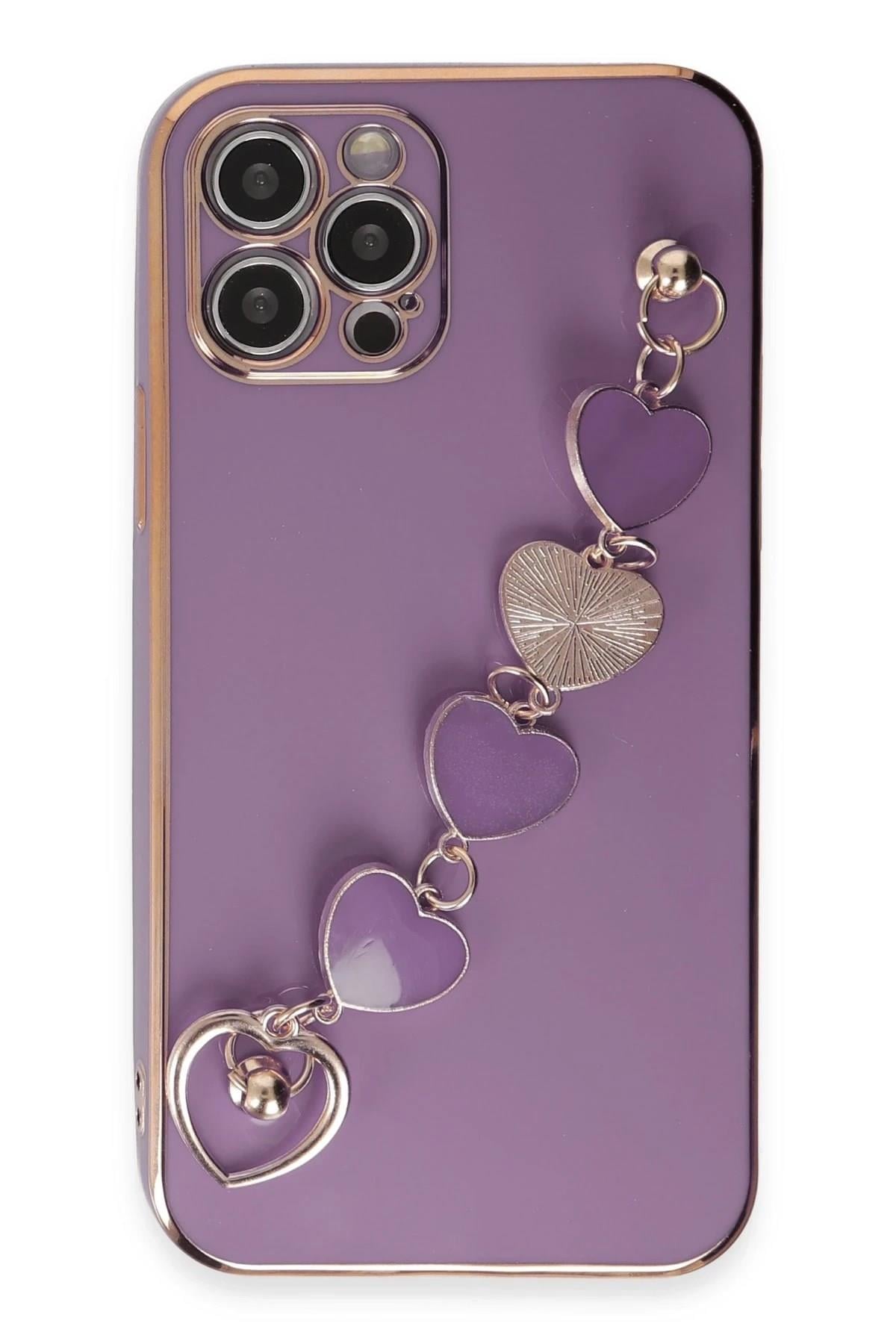 Mey İthalat®  iPhone 12 Pro Max Kılıf Esila Silikon - Mor