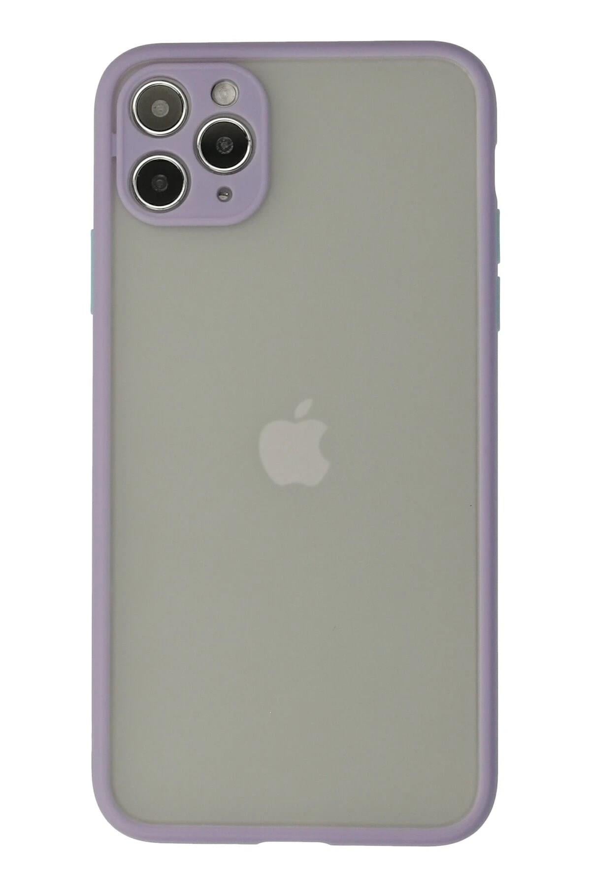 Mey İthalat®  iPhone 12 Pro Max Kılıf Montreal Silikon Kapak - Mor