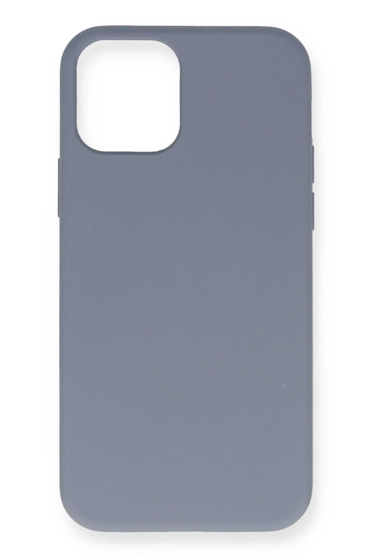 Mey İthalat®  iPhone 12 Pro Max Kılıf Nano içi Kadife Silikon - Gri