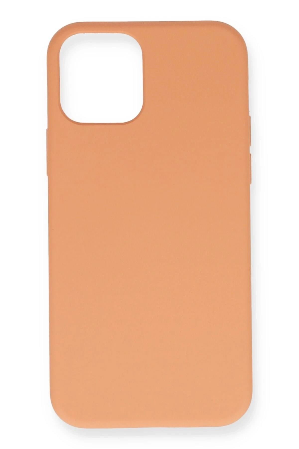 Mey İthalat®  iPhone 12 Pro Max Kılıf Nano içi Kadife Silikon - Turuncu