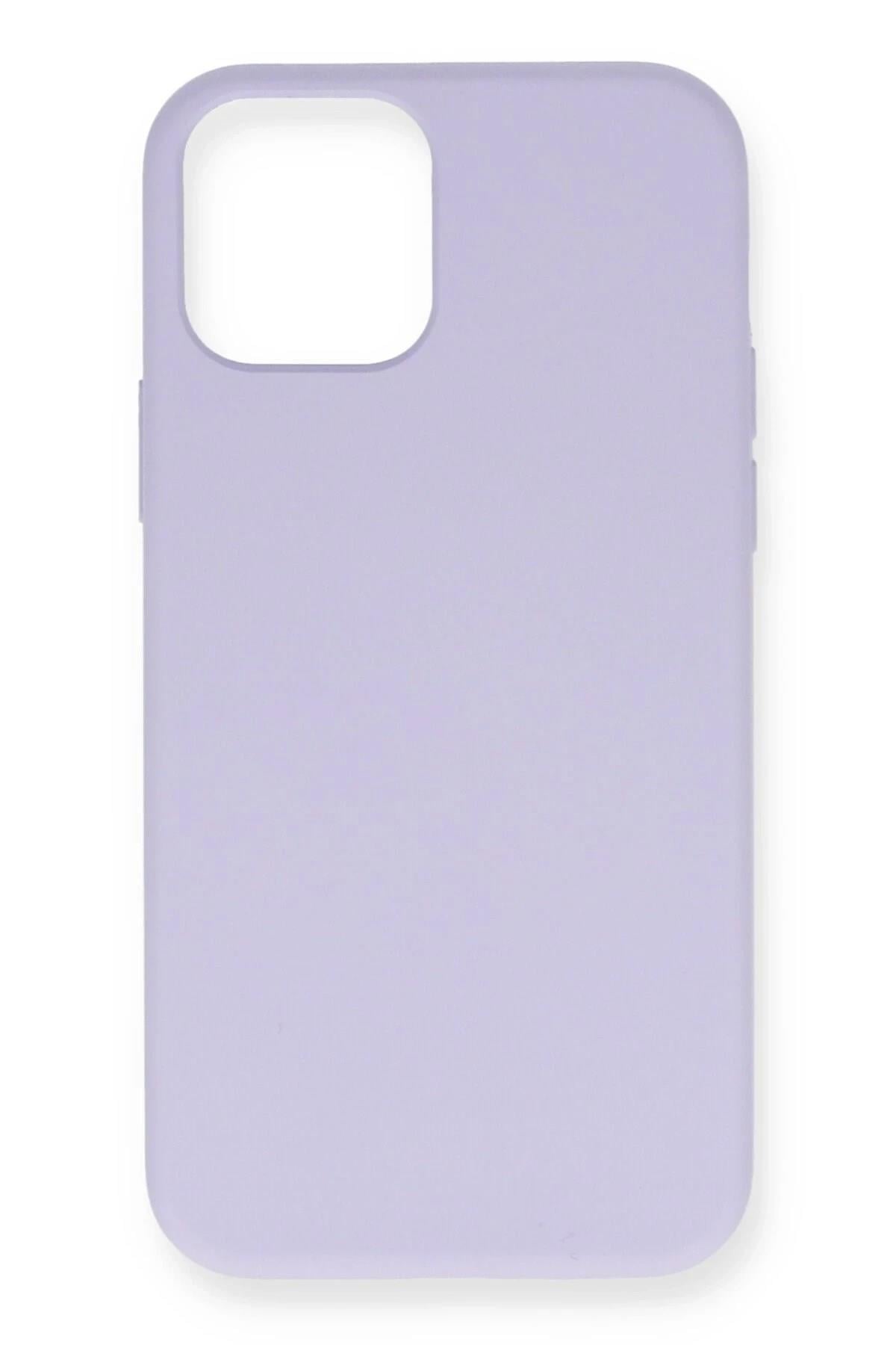Mey İthalat®  iPhone 12 Pro Max Kılıf Nano içi Kadife Silikon- Lila