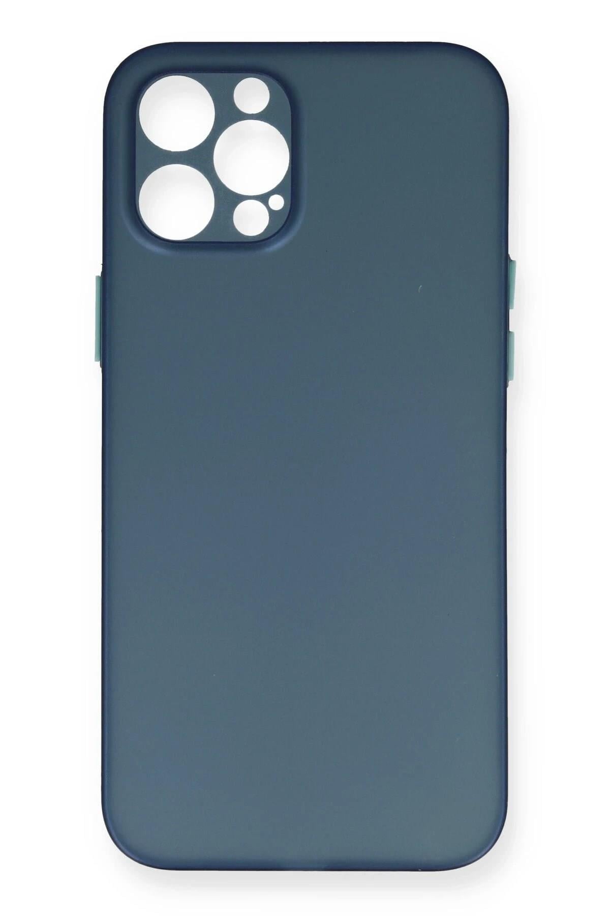 Mey İthalat®  iPhone 12 Pro Max Kılıf PP Ultra İnce Kapak - Mavi