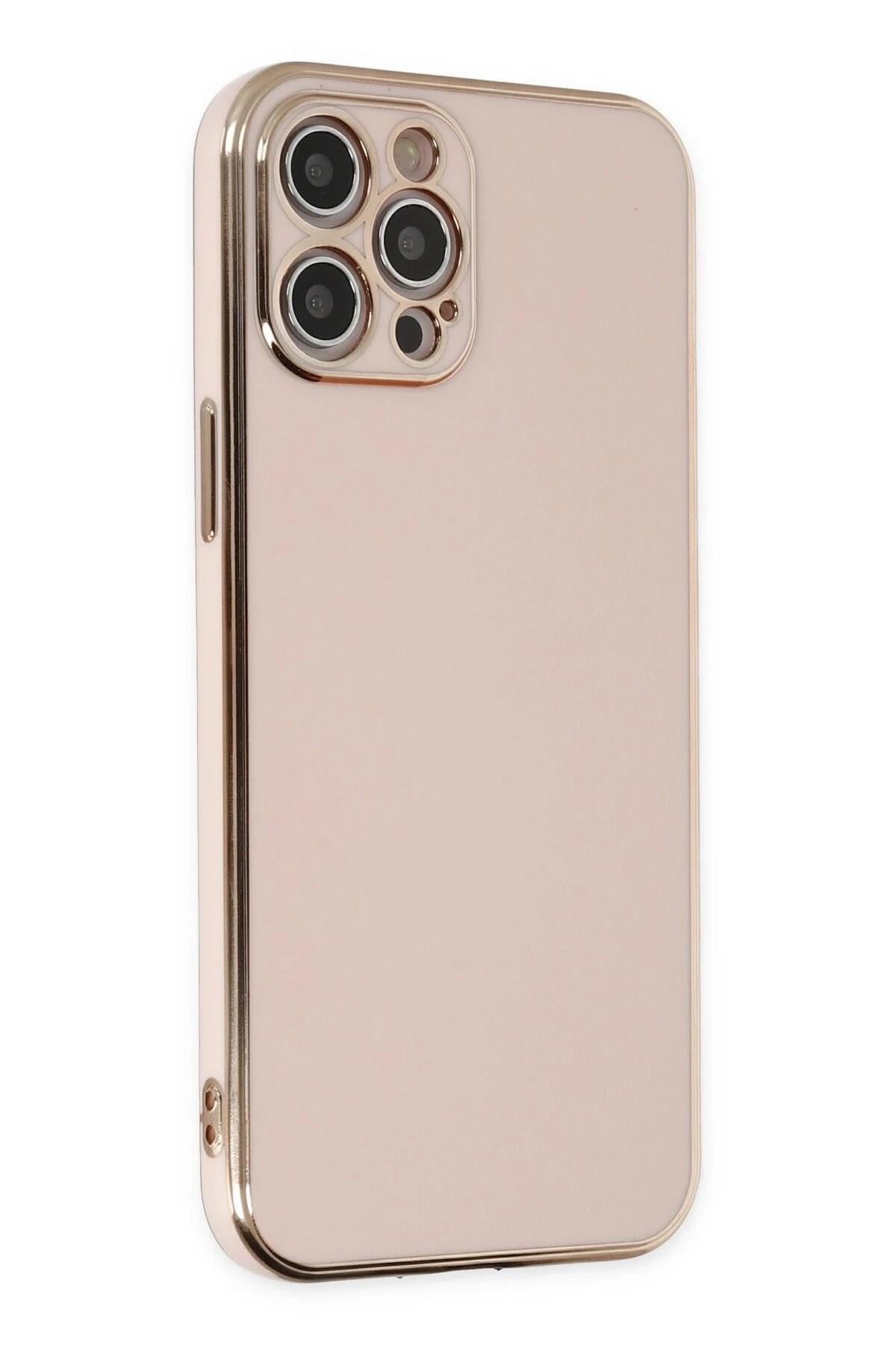 Mey İthalat®  iPhone 12 Pro Max Kılıf Volet Silikon - Pembe