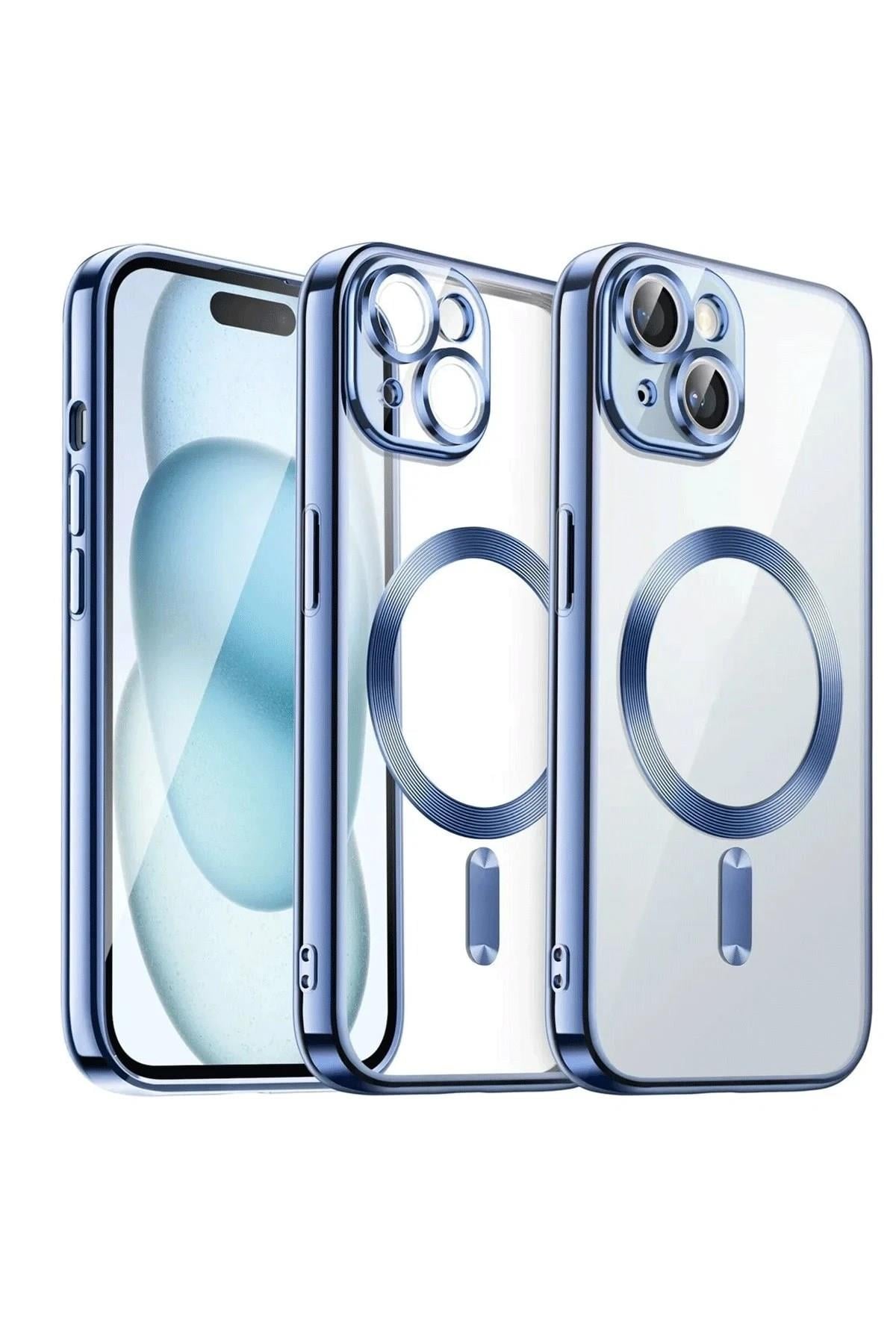 Mey İthalat®  iPhone 13 Kılıf Kross Magneticsafe Kapak - Sierra Blue