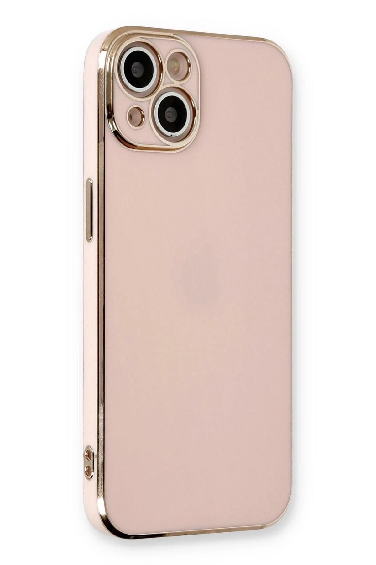 Mey İthalat®  iPhone 13 Kılıf Volet Silikon - Pembe
