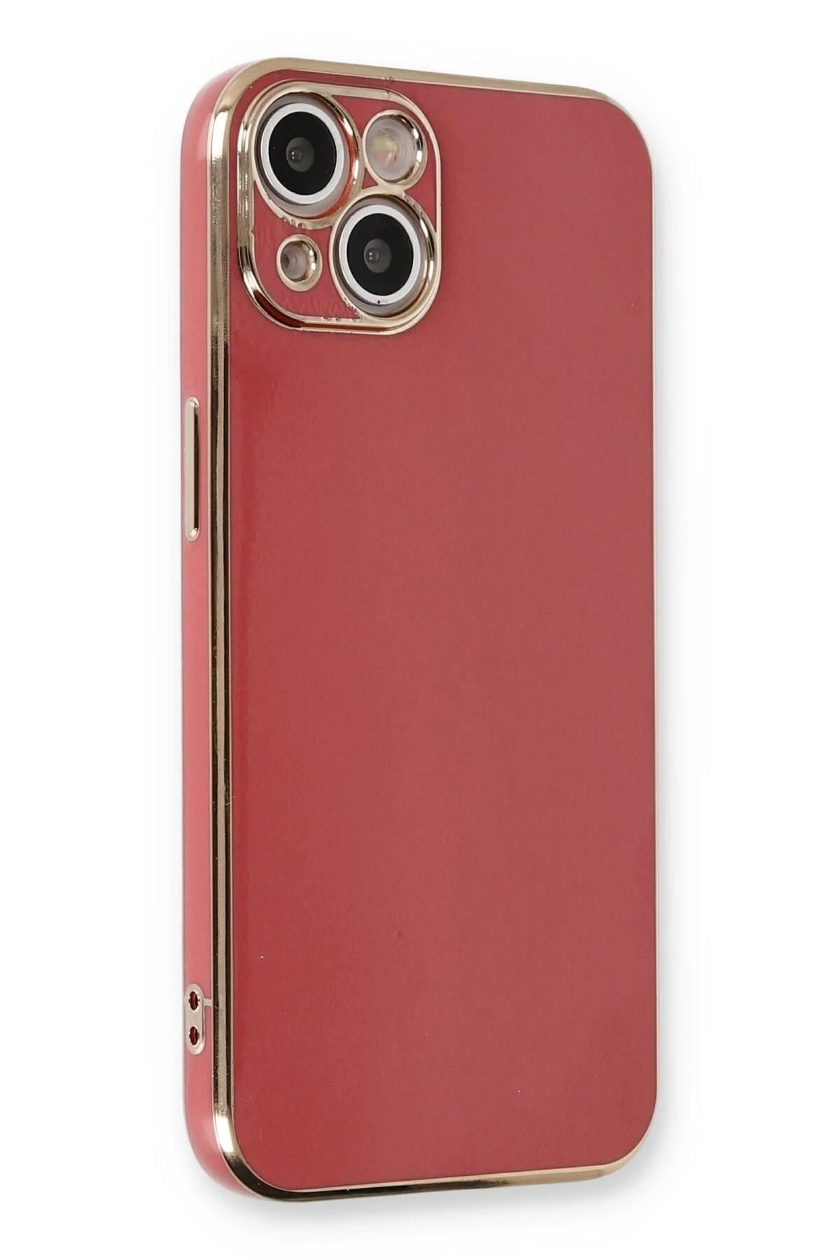 Mey İthalat®  iPhone 13 Kılıf Volet Silikon - Kırmızı