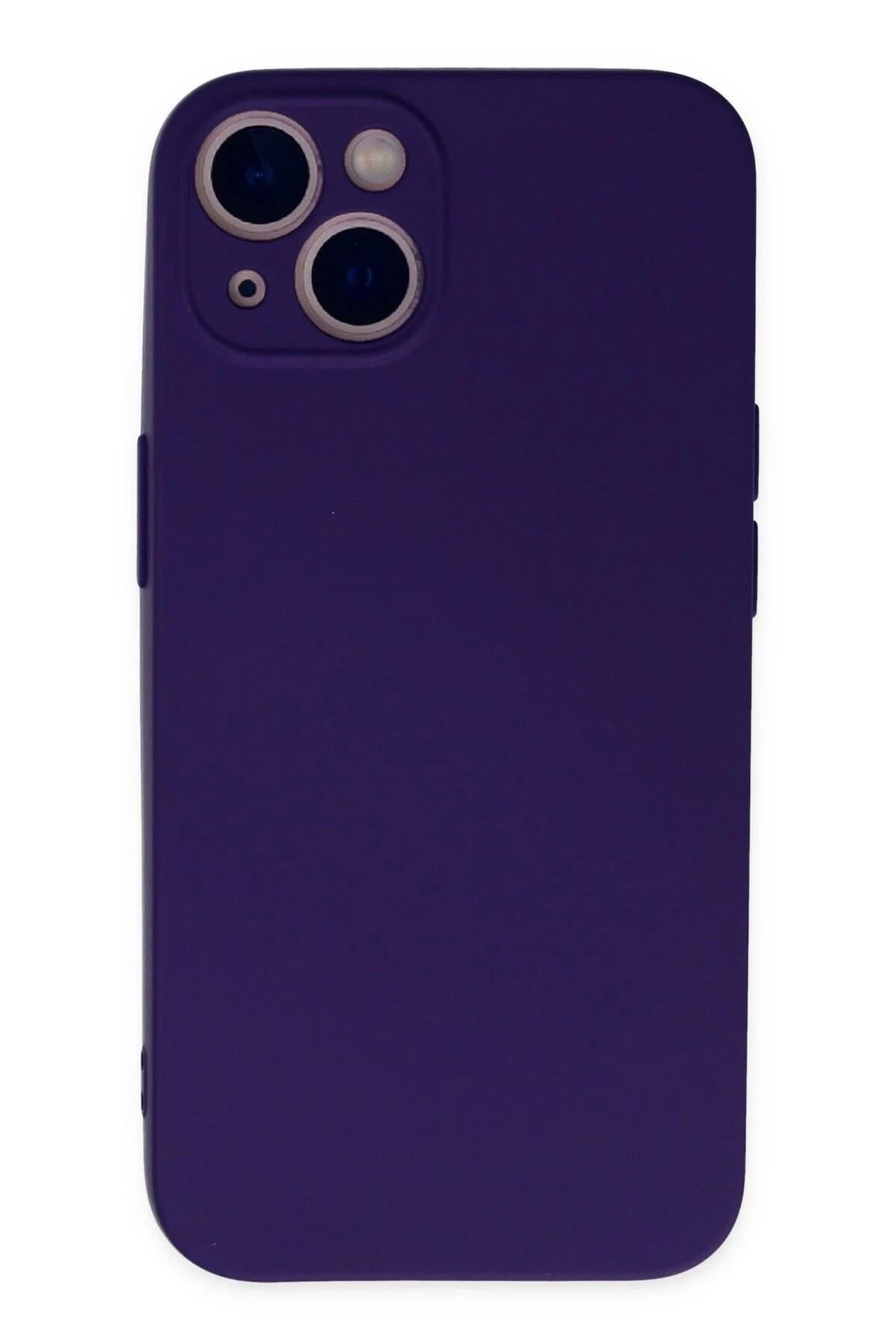 Mey İthalat®  iPhone 13 Mini Kılıf Nano içi Kadife Silikon - Mor