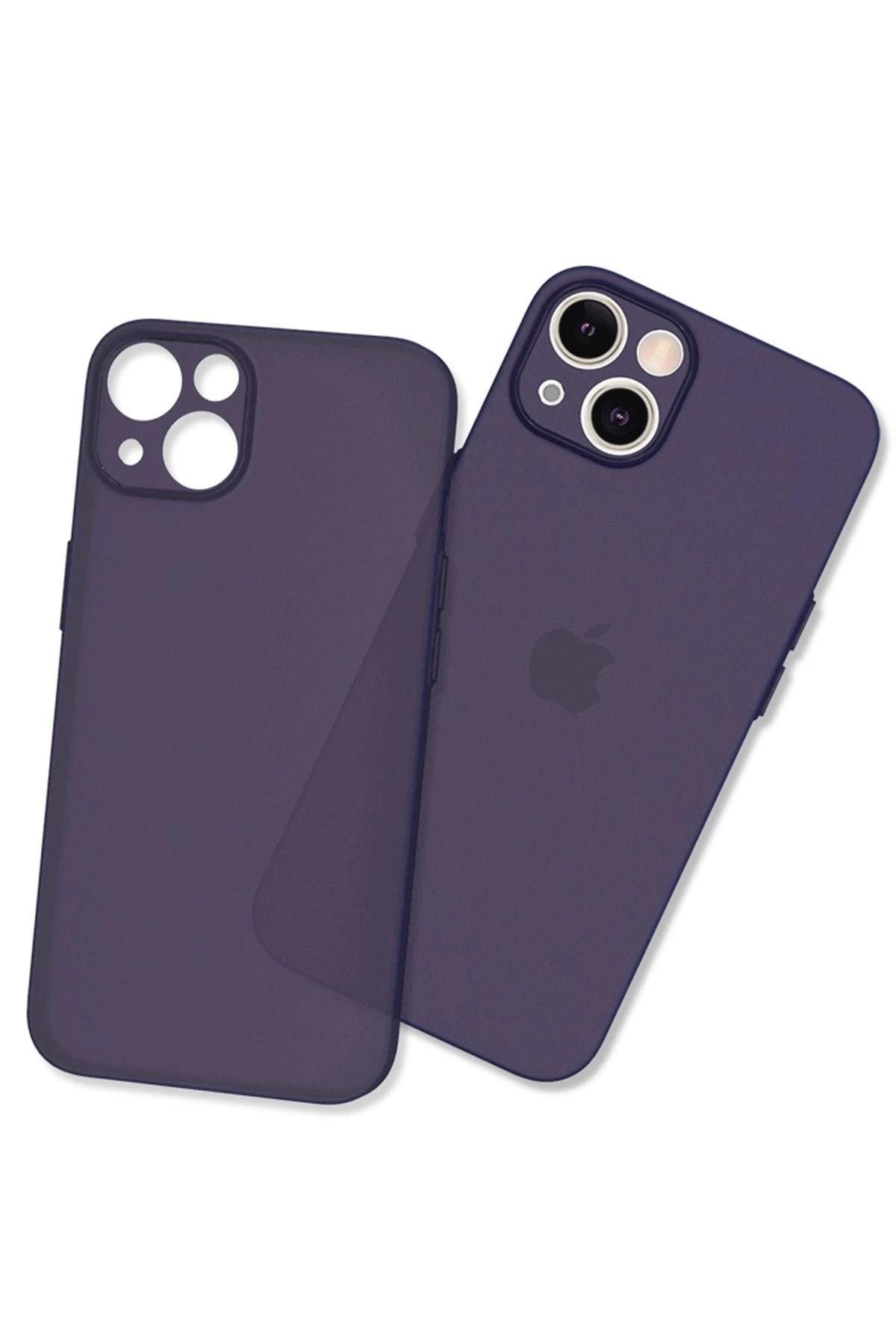 Mey İthalat®  iPhone 13 Mini Kılıf Puma Silikon - Koyu Mor