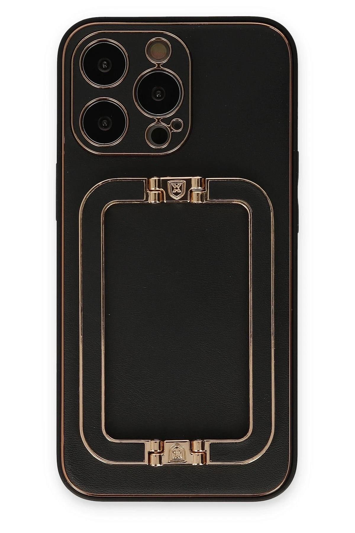 Mey İthalat®  iPhone 13 Pro Kılıf Coco Elit Kapak - Siyah