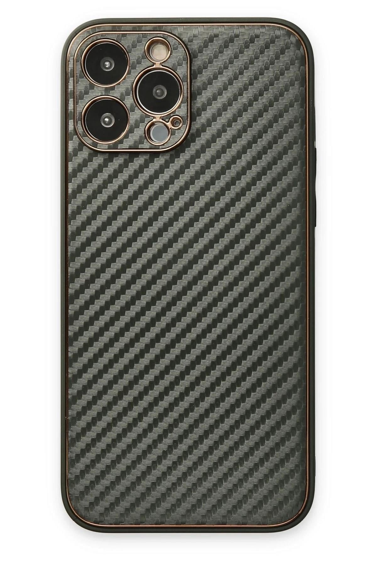 Mey İthalat®  iPhone 13 Pro Kılıf Coco Karbon Silikon - Füme