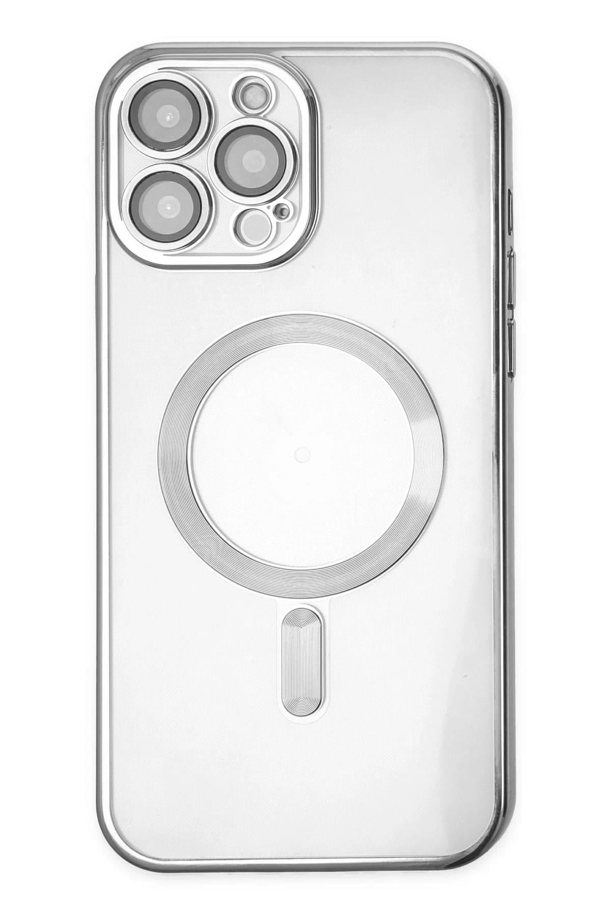 Mey İthalat®  iPhone 13 Pro Kılıf Kross Magneticsafe Kapak - Gümüş