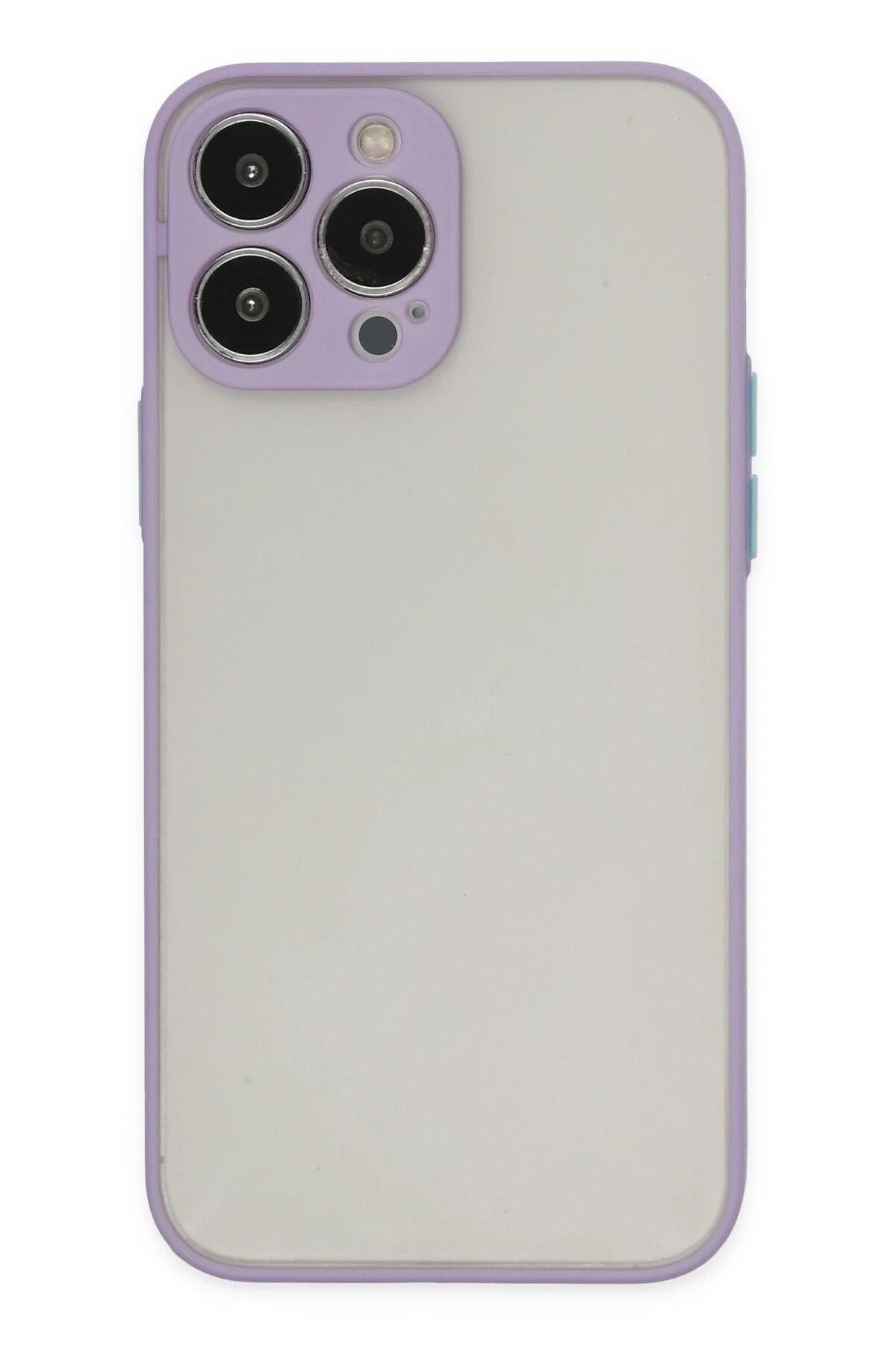 Mey İthalat®  iPhone 13 Pro Kılıf Montreal Silikon Kapak - Mor