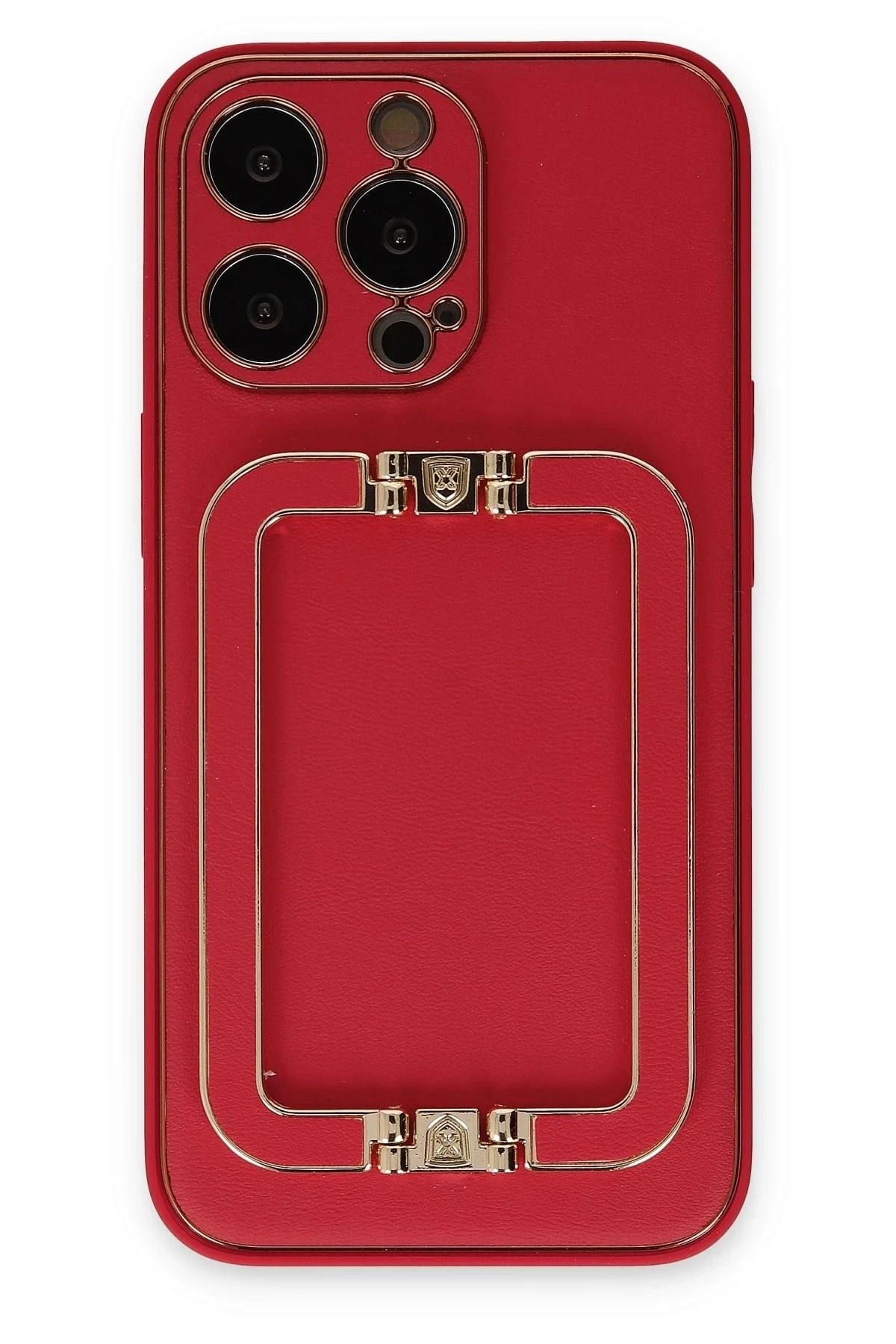 Mey İthalat®  iPhone 13 Pro Max Kılıf Coco Elit Kapak - Kırmızı