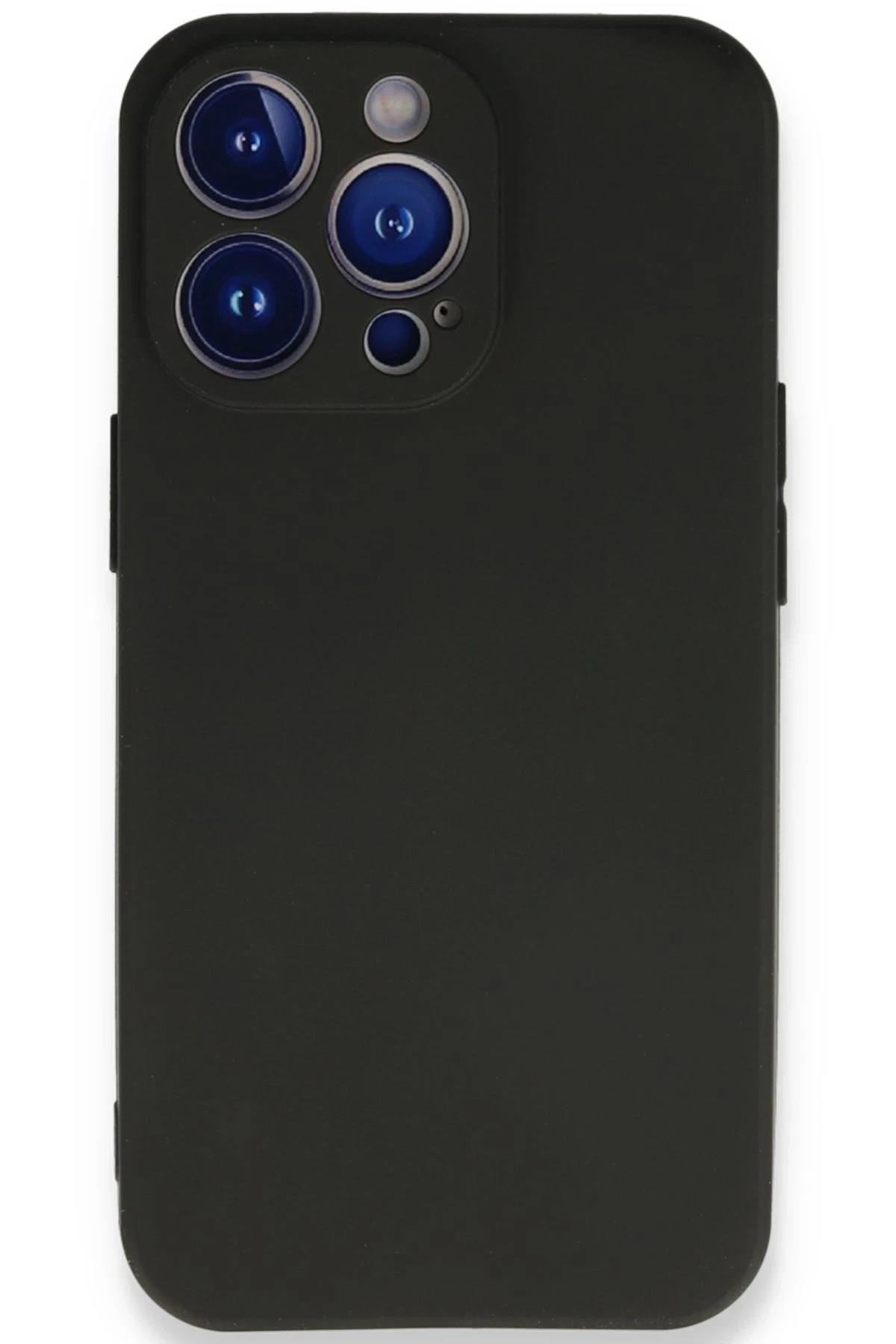 Mey İthalat®  iPhone 13 Pro Max Kılıf First Silikon - Siyah