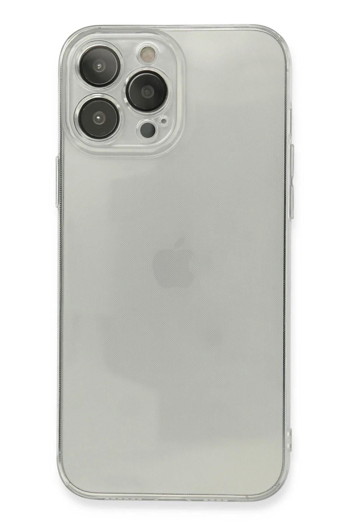 Mey İthalat®  iPhone 13 Pro Max Kılıf Fly Lens Silikon - Şeffaf