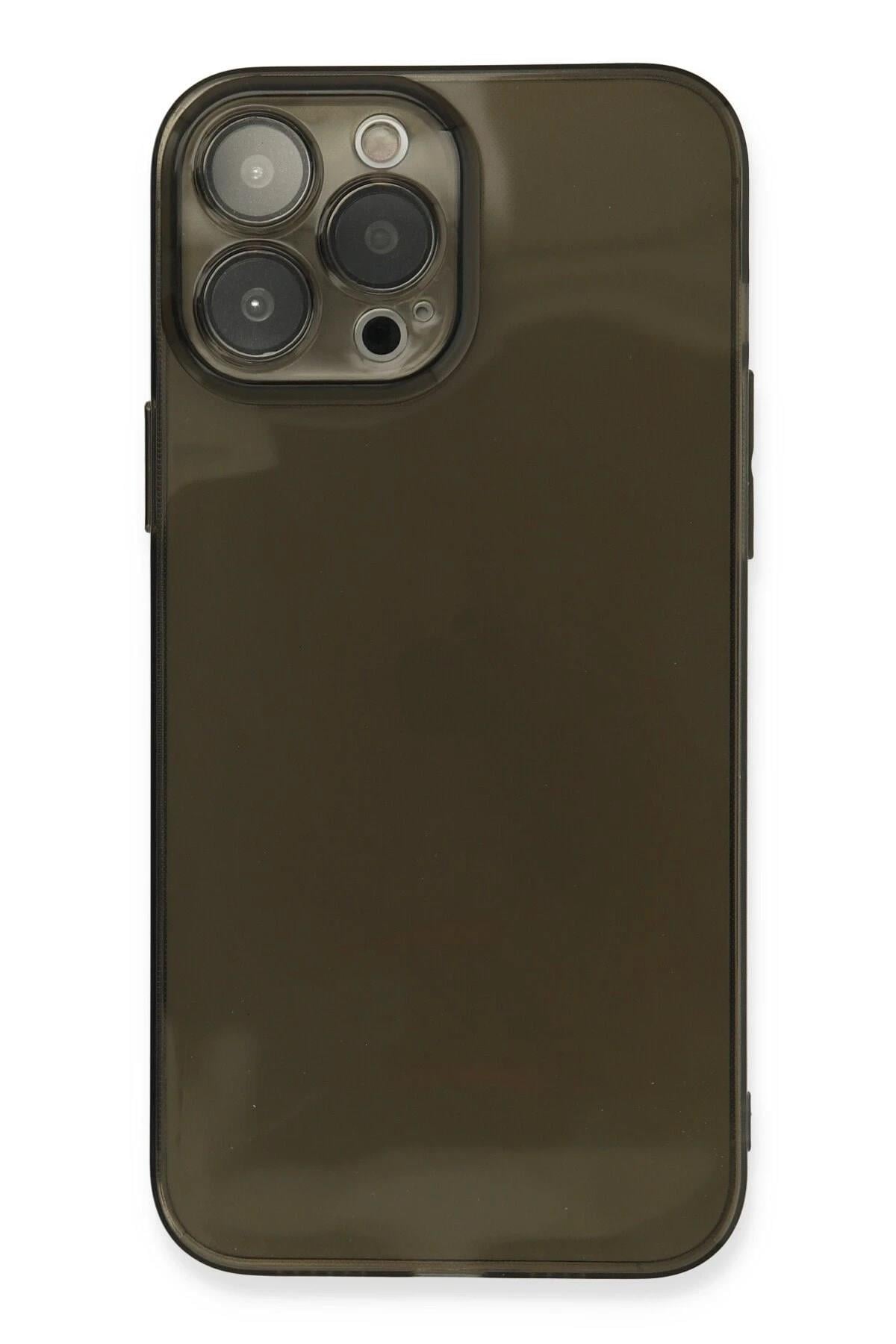 Mey İthalat®  iPhone 13 Pro Max Kılıf Fly Lens Silikon - Siyah