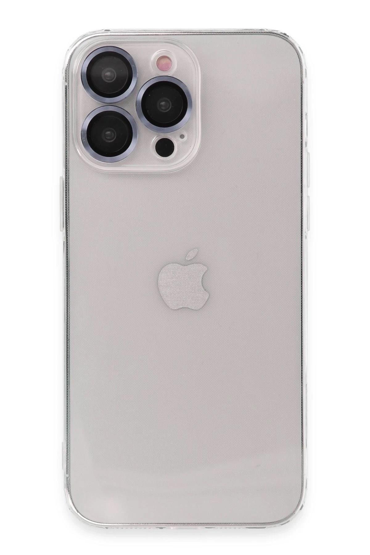 Mey İthalat®  iPhone 13 Pro Max Kılıf Luko Lens Silikon - Sierra Blue