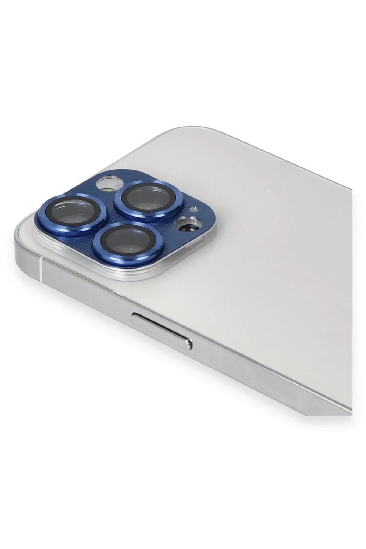 Mey İthalat®  iPhone 13 Pro Max Pers Alüminyum Kamera Lens - Lacivert