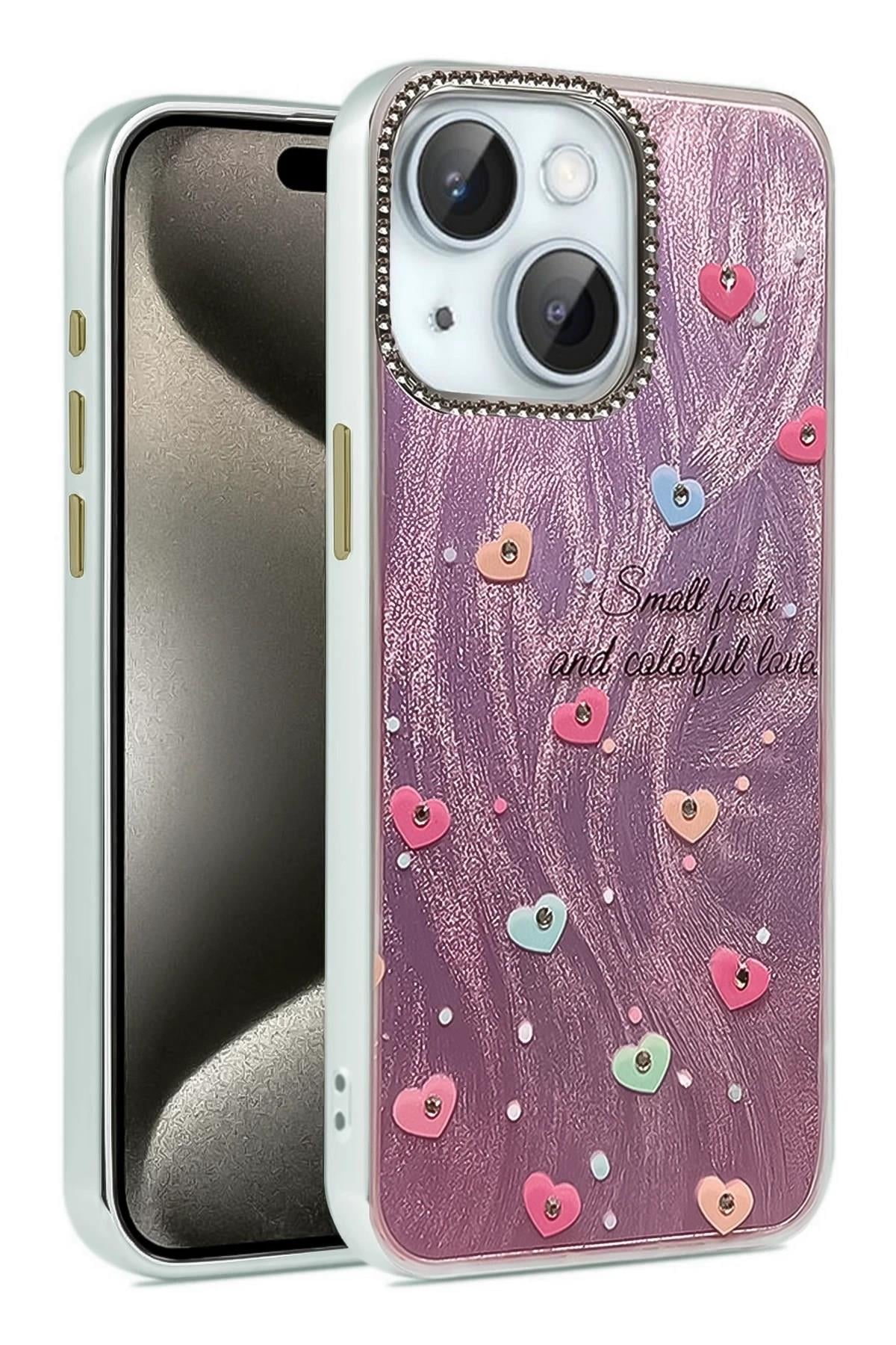 Mey İthalat®  iPhone 14 Kılıf Blade Aynalı Desenli Kapak - Desen 8